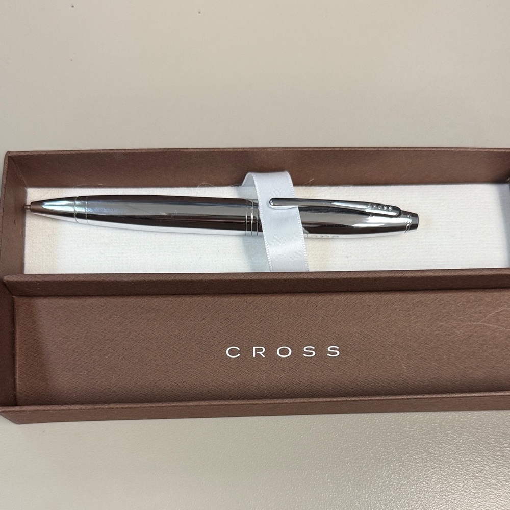 Cross polished chrome ballpoint pen with custom "Diana" engraving
